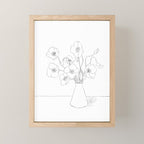 Field Wildflowers Line Mini Art Print Gallery Image 1