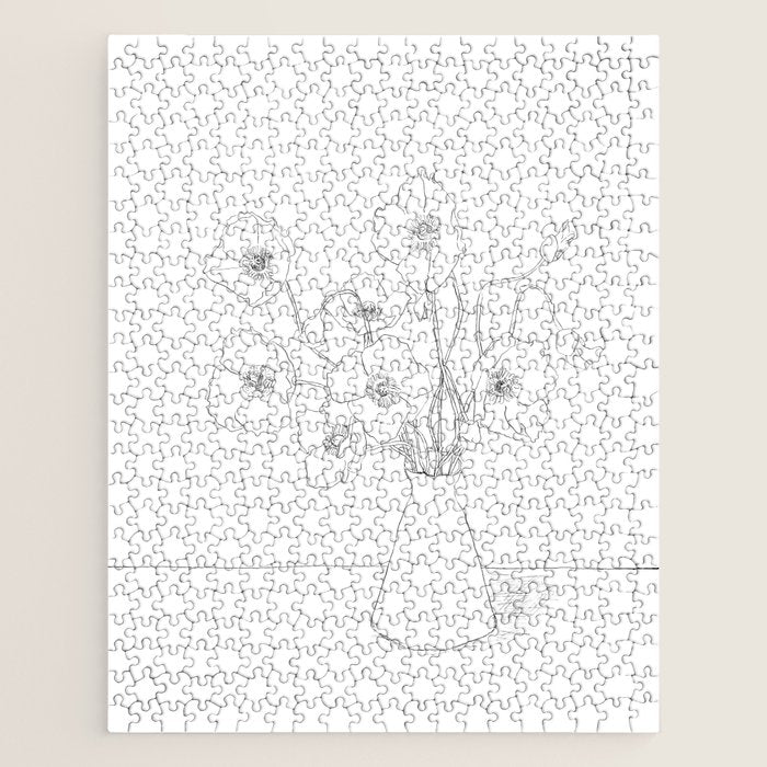 Field Wildflowers Line Jigsaw Puzzle Gallery Image 1
