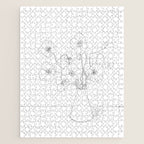 Field Wildflowers Line Jigsaw Puzzle Gallery Image 1