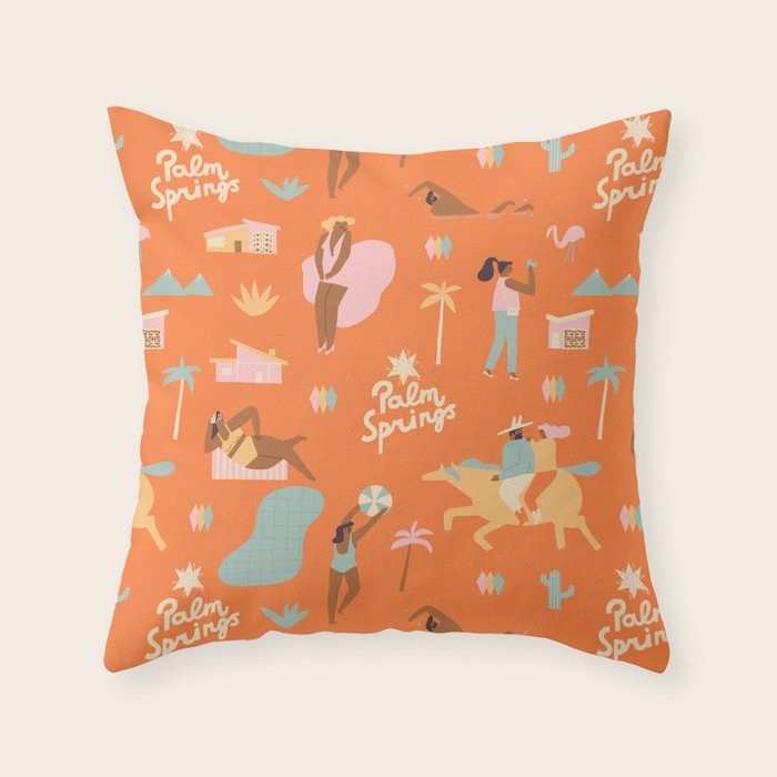 Palm Springs Vacation Throw Pillow Gallery Image 6