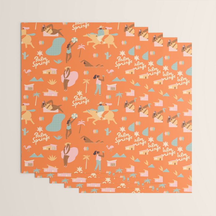 Palm Springs Vacation Wrapping Paper Gallery Image 3