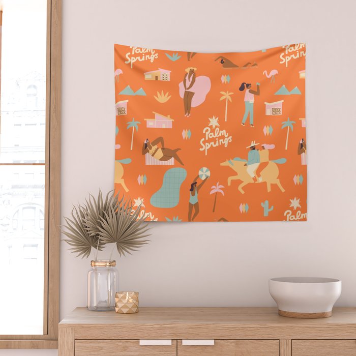 Palm Springs Vacation Wall Tapestry Gallery Image 2