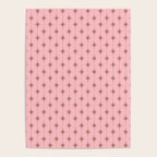 Midcentury Stars and Dots Atomic Pattern in Pink and Mocha Brown Poster Gallery Image 4