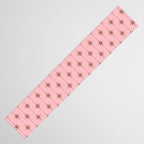 Midcentury Stars and Dots Atomic Pattern in Pink and Mocha Brown Table Runner Gallery Image 3