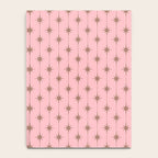 Midcentury Stars and Dots Atomic Pattern in Pink and Mocha Brown Notebook Gallery Image 4