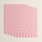 Midcentury Stars and Dots Atomic Pattern in Pink and Mocha Brown Wrapping Paper Gallery Image 3