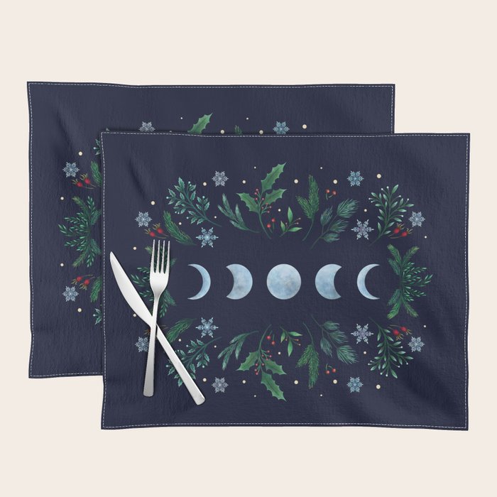 Moonlight Garden - Festive Green Placemat Gallery Image 1