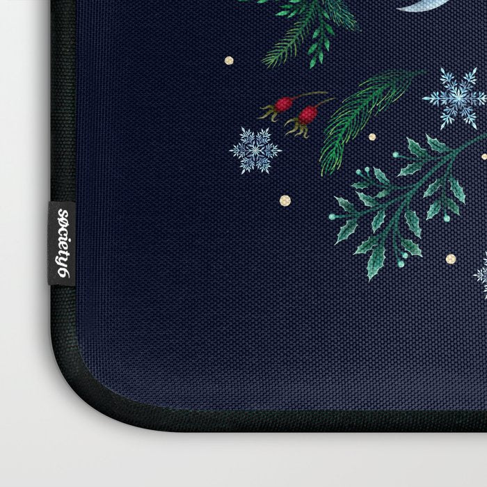 Moonlight Garden - Festive Green Laptop Sleeve Gallery Image 3