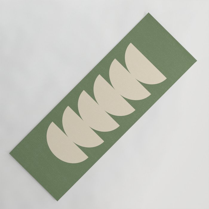 Half Circle 3 - Green Texture Yoga Mat Gallery Image 1