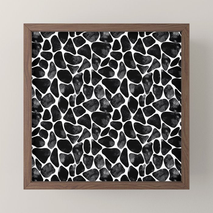 Black and White Cowprint  Mini Art Print Gallery Image 2