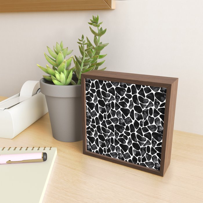 Black and White Cowprint  Mini Art Print Gallery Image 2