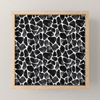 Black and White Cowprint  Mini Art Print Gallery Image 1