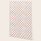 Hand Painted Pink Festive Gingham Theme Wallpaper Gallery Image 2