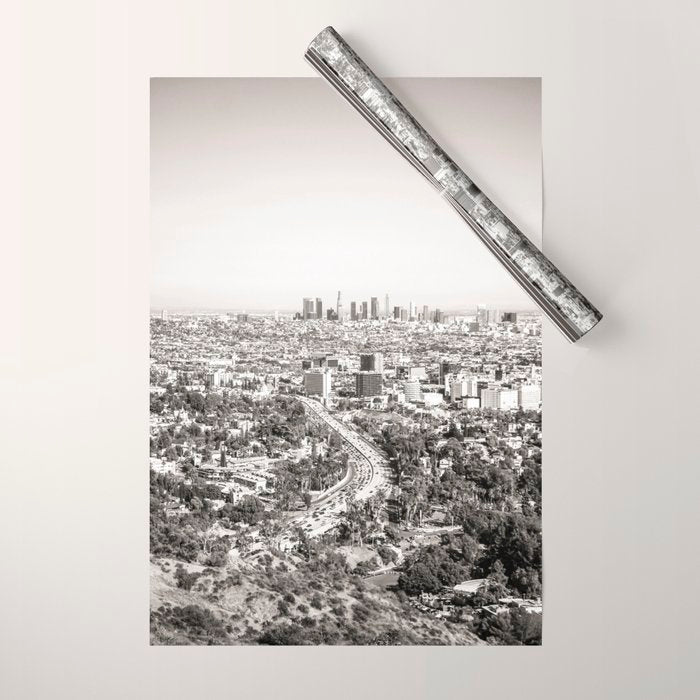 Los Angeles Grey Wrapping Paper Gallery Image 1