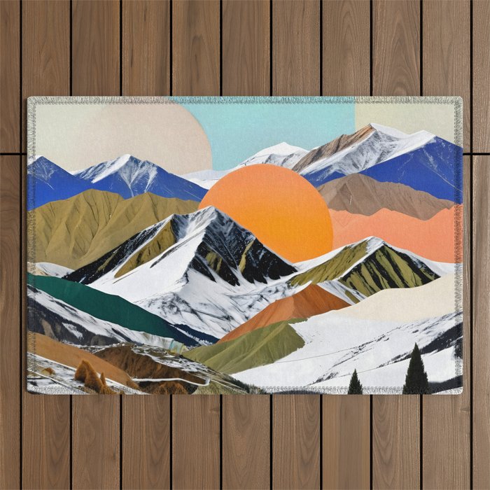 Two Suns Rising Outdoor Rug Gallery Image 1