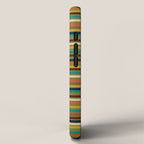 Joseph Stripes - Mid Century Modern Pattern in Mid Mod Mustard, Teal, Navy, Orange, Maroon, Beige, and Olive iPhone Case Gallery Image 2