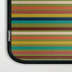 Joseph Stripes - Mid Century Modern Pattern in Mid Mod Mustard, Teal, Navy, Orange, Maroon, Beige, and Olive Laptop Sleeve Gallery Image 3