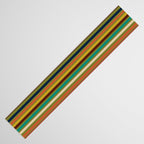 Joseph Stripes - Mid Century Modern Pattern in Mid Mod Mustard, Teal, Navy, Orange, Maroon, Beige, and Olive Table Runner Gallery Image 3