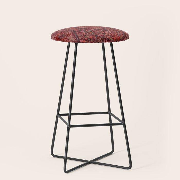 Vibrant Moroccan Kilim Pattern Stool Gallery Image 1