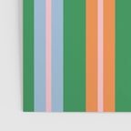 Colorful Stripes Bold Vertical Pattern in Green, Baby Blue, Orange, and Pink Poster Gallery Image 3