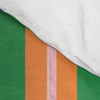 Colorful Stripes Bold Vertical Pattern in Green, Baby Blue, Orange, and Pink Comforter Gallery Image 4