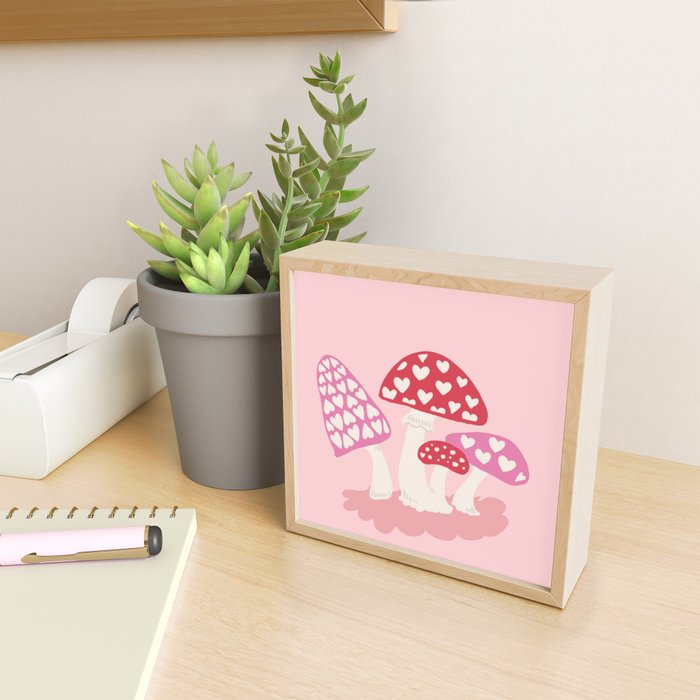 Valentine Mushrooms Mini Art Print Gallery Image 2