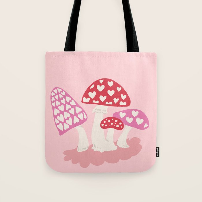 Valentine Mushrooms Tote Bag Gallery Image 1