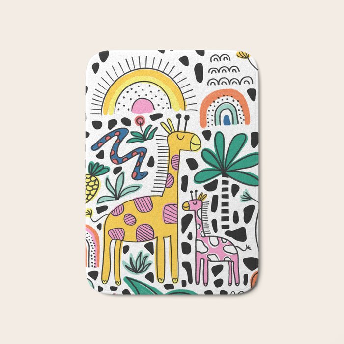 Safari Animals Bath Mat Gallery Image 1
