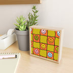Green Happy Face Checkered Print Mini Art Print Gallery Image 2