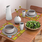 Green Happy Face Checkered Print Placemat Gallery Image 2
