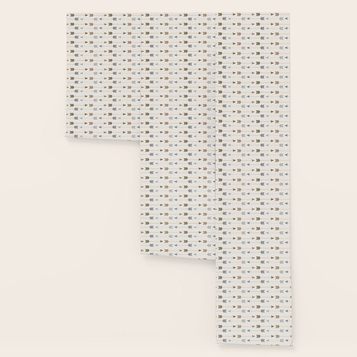 Tribal Arrows Pattern - Cream, Brown and Grey Wallpaper Gallery Image 3
