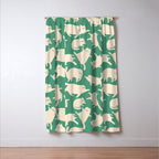 White Silly Cats Pattern Window Curtain Gallery Image 3