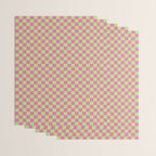 Mini Check Hot Pink and Neon Green Checkered Pattern Wrapping Paper Gallery Image 3
