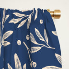 Botanic Pattern - Navy Window Curtain Gallery Image 2