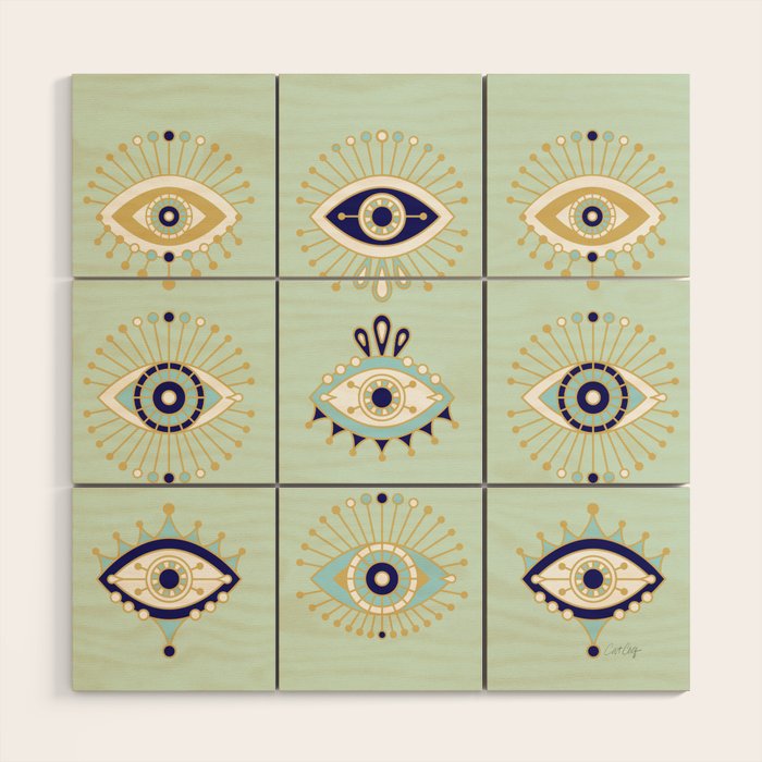 Evil Eye Collection Wood Wall Art Gallery Image 1