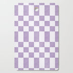 Lilac and white checkered Cutting Board Gallery Image 1
