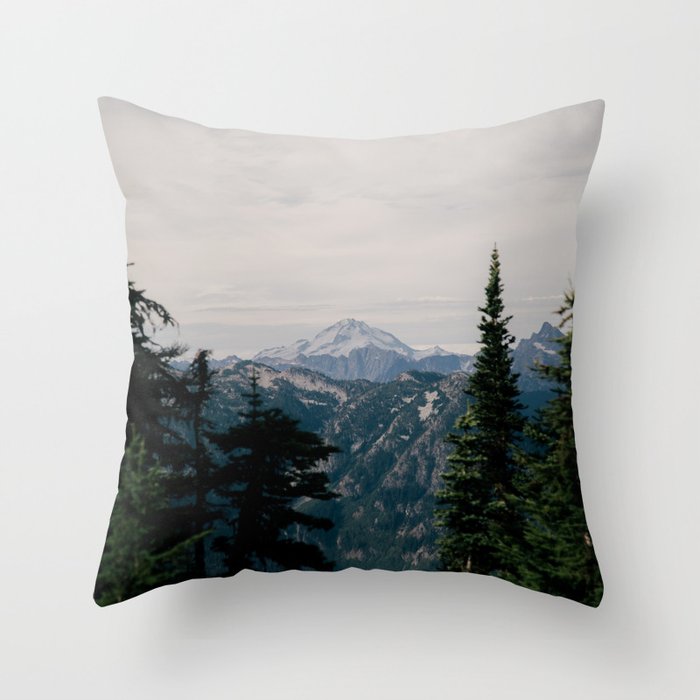 Glacier Peak Throw Pillow Gallery Image 1