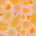 Retro Florals 70s Cream Coffee Mug Gallery Image 2