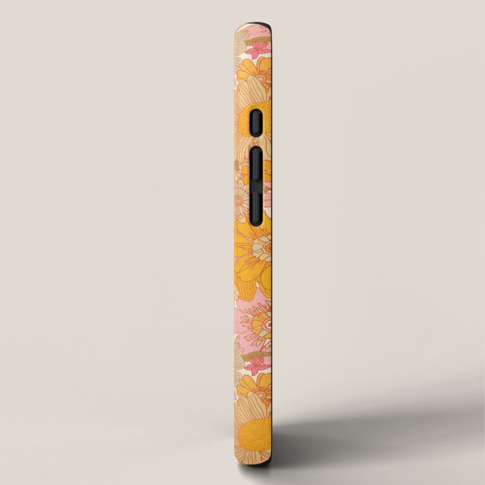 Retro Florals 70s Cream iPhone Case Gallery Image 2