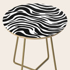 Black and white zebra stripe pattern Side Table Gallery Image 2