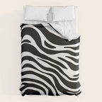 Black and white zebra stripe pattern Duvet Cover Gallery Image 6