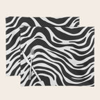 Black and white zebra stripe pattern Placemat Gallery Image 1