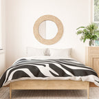 Black and white zebra stripe pattern Duvet Cover Gallery Image 3