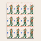 Festive Cowboy Boot Christmas Art  Whimsical Western Holiday Decor Notebook Gallery Image 4