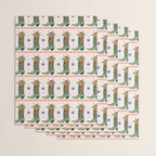 Festive Cowboy Boot Christmas Art  Whimsical Western Holiday Decor Wrapping Paper Gallery Image 3