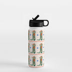 Festive Cowboy Boot Christmas Art  Whimsical Western Holiday Decor Water Bottle Gallery Image 1