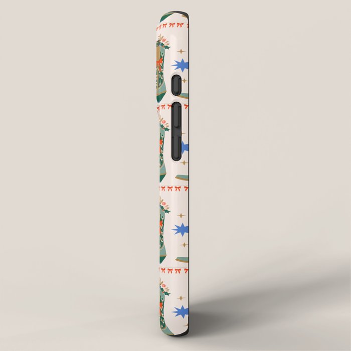 Festive Cowboy Boot Christmas Art  Whimsical Western Holiday Decor iPhone Case Gallery Image 2