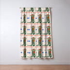 Festive Cowboy Boot Christmas Art  Whimsical Western Holiday Decor Window Curtain Gallery Image 3