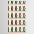 Festive Cowboy Boot Christmas Art  Whimsical Western Holiday Decor Tablecloth Gallery Image 2