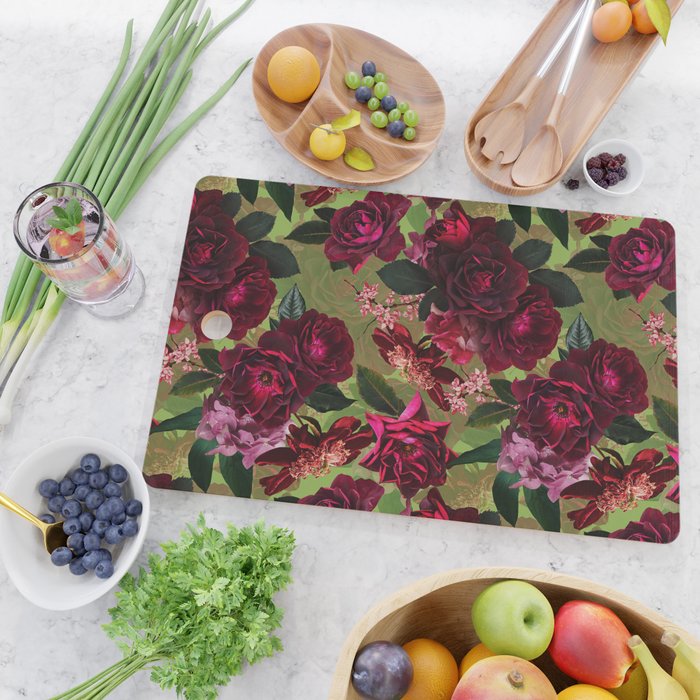 Vintage & Shabby Chic - Botanical Roses Summer Garden   Cutting Board Gallery Image 2